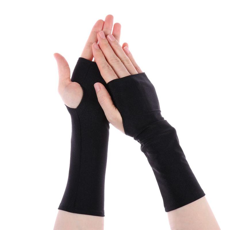 Sunscreen Fingerless Gloves Medium Solid Wrist Gloves