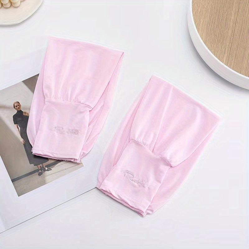 Rabbit Embroidery Ice Gloves Sunproof Sleeves For Women