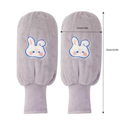 Winter Rabbit Print Long Sleeves Arm Warmer for Women Girls