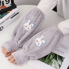 Winter Rabbit Print Long Sleeves Arm Warmer for Women Girls