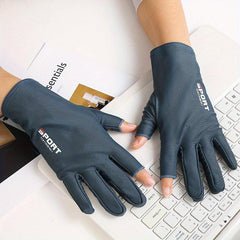 Thin Two Finger Gloves Elastic UV Protection Outdoor Cycling Driving