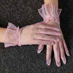 Candy Ruffles Gloves for Party Prom Wedding