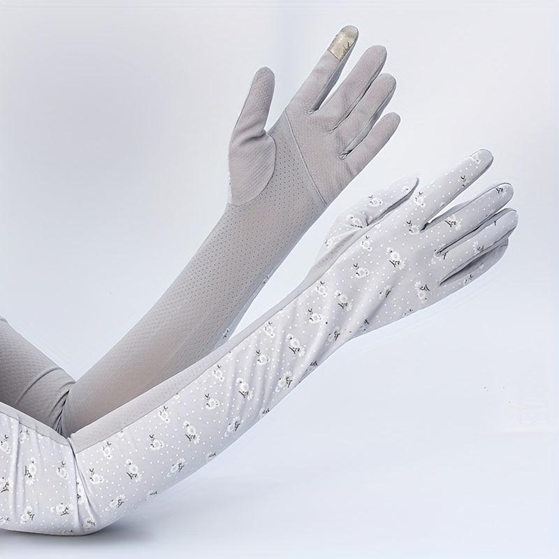 Women's Sunscreen Gloves UV Protection Long Sleeves Touch Screen Breathable