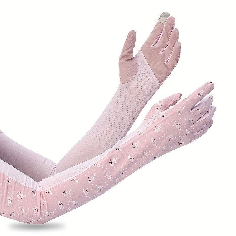 Women's Sunscreen Gloves UV Protection Long Sleeves Touch Screen Breathable