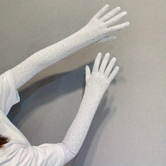 Women's Sunscreen Gloves UV Protection Long Sleeves Touch Screen Breathable