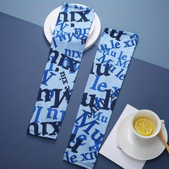 Letter Print Ice Silk Sleeves Unisex Sunscreen UV Protection Long Gloves