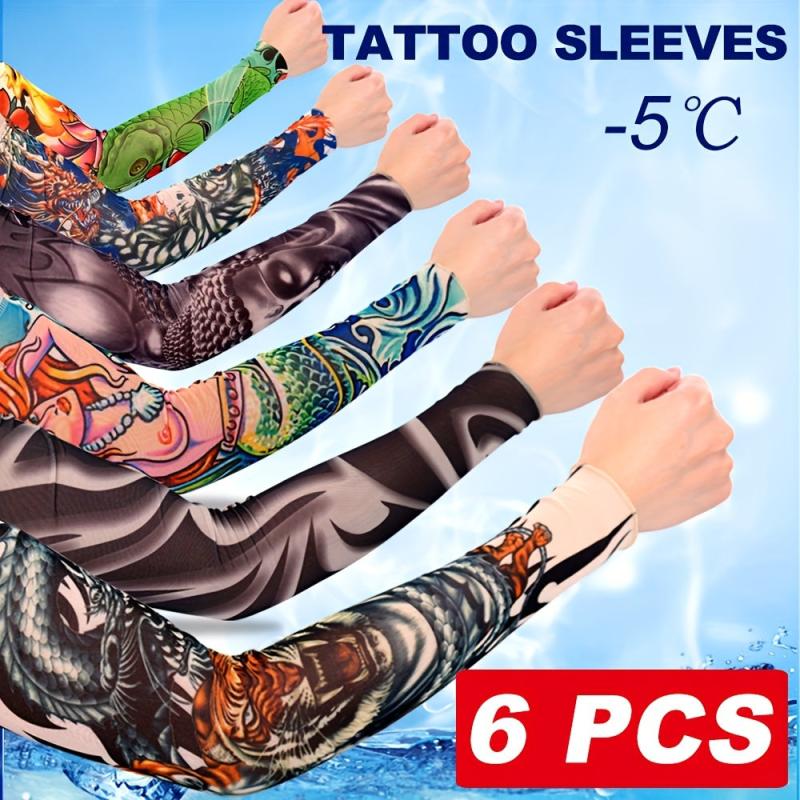 Sunproof Tattoo Arm Sleeves UV Protection For Summer