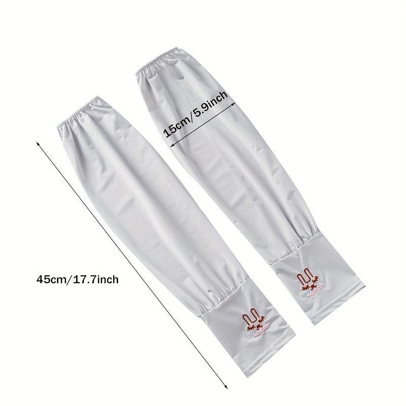 Bunny Embroidery Sleeves for Women Outdoor UV Protection