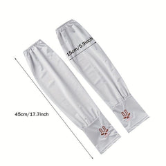 Bunny Embroidery Sleeves for Women Outdoor UV Protection