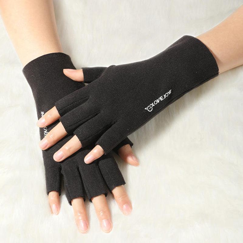 Winter Gloves Fingerless Fleece Lengthened Velvet Windproof Warm Gloves