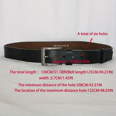 Men's Leather Belt Pin Buckle Casual Jeans Pants Waist Strap High Belt