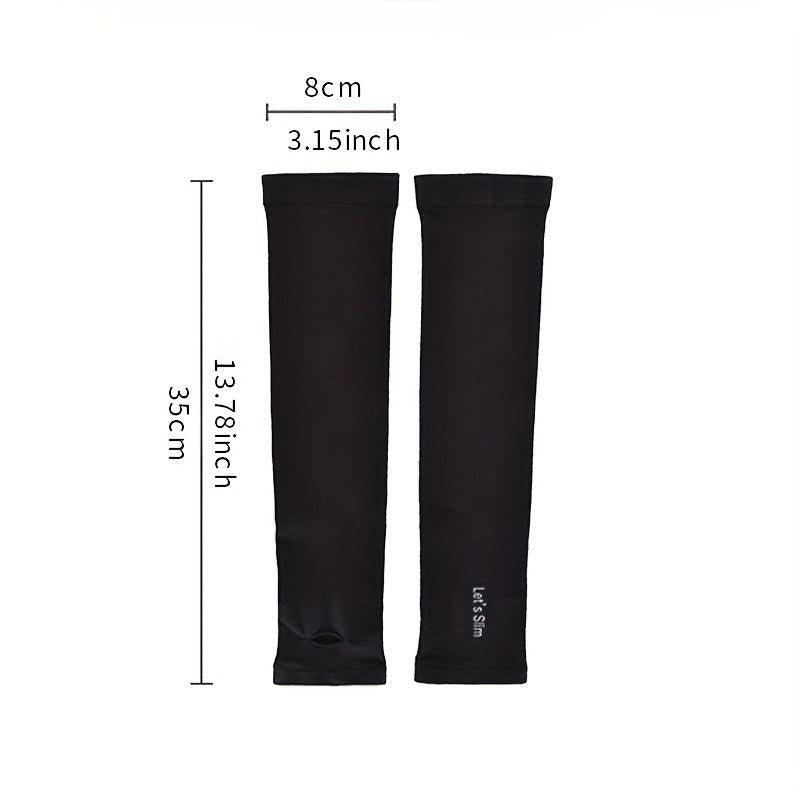 2 Pairs Sunscreen Ice Sleeves UV Protection Gloves for Women & Men