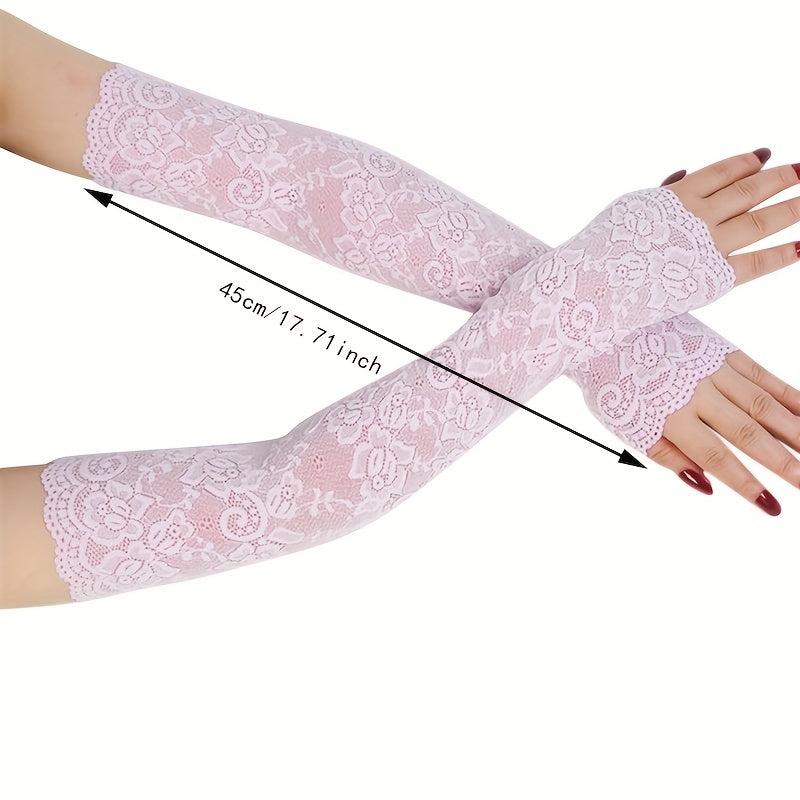 Sunscreen Lace Long Gloves UV Protection Sleeves For Women
