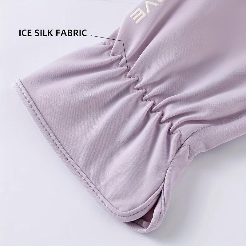 Viscose Sunshade Gloves Touch Screen Casual Sunscreen Outdoor Flip Gloves
