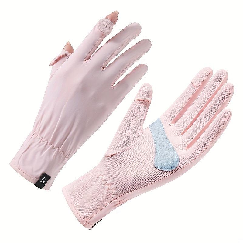 Casual Thin Breathable Sunscreen Gloves Elastic UV Protection