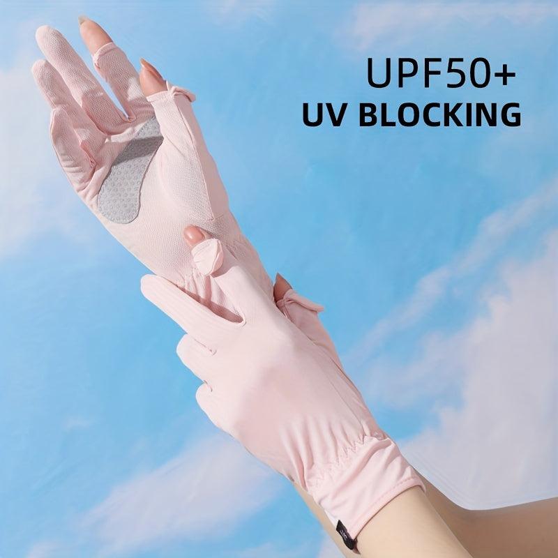 Casual Thin Breathable Sunscreen Gloves Elastic UV Protection