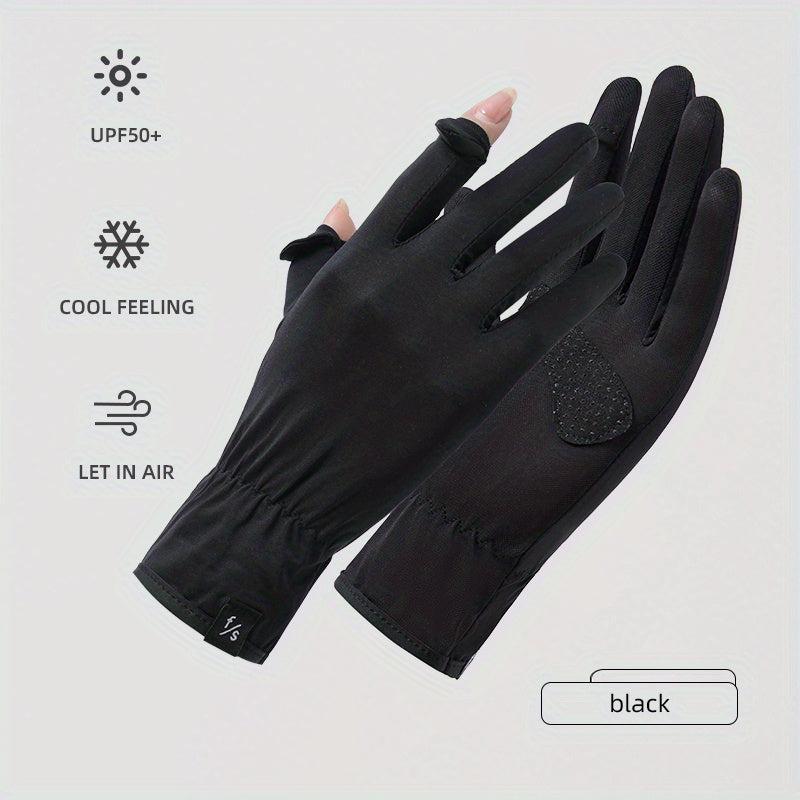 Casual Thin Breathable Sunscreen Gloves Elastic UV Protection