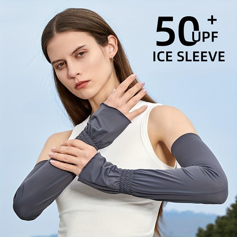 Dark Gray Sunscreen Ice Sleeves UV Protection