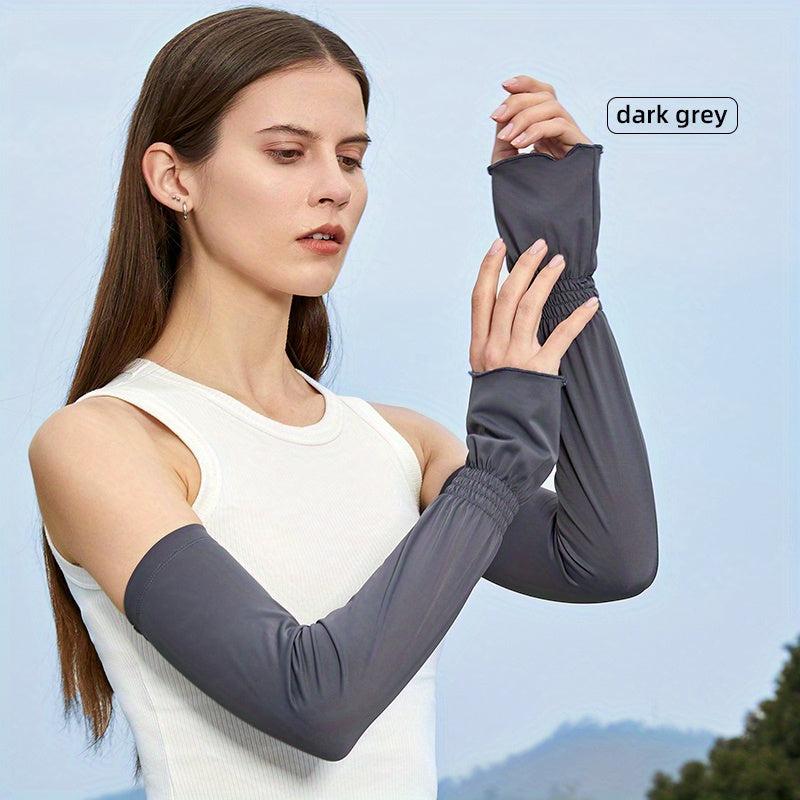 Dark Gray Sunscreen Ice Sleeves UV Protection