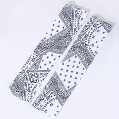 3pcs Paisley Print Sunproof Mask & Ice Sleeves Set Cycling Gear