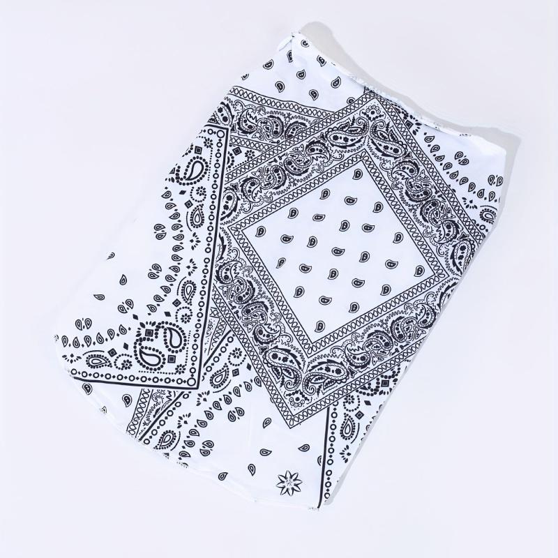 3pcs Paisley Print Sunproof Mask & Ice Sleeves Set Cycling Gear