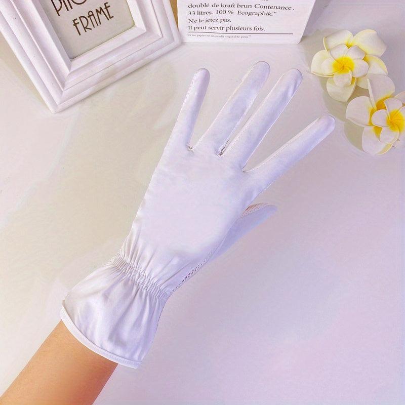 Ice Viscose Sunscreen Gloves Female UV Protection Touch Screen Anti Gloves
