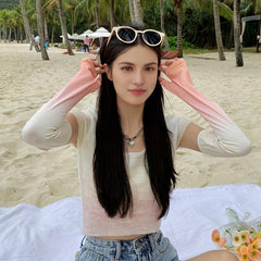 Gradient Sunproof Arm Sleeves for Summer Outdoor Activities