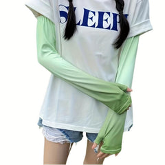 Gradient Sunproof Arm Sleeves for Summer Outdoor Activities