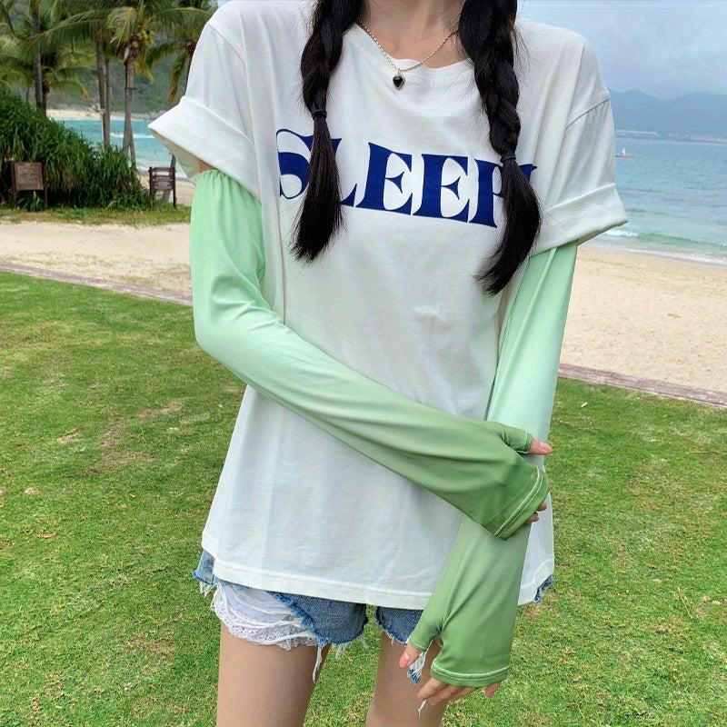 Gradient Sunproof Arm Sleeves for Summer Outdoor Activities