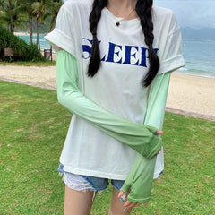 Gradient Sunproof Arm Sleeves for Summer Outdoor Activities