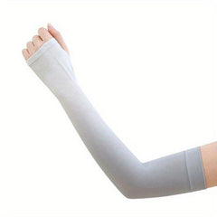 Gradient Ice Sleeve UV Protection Fingerless Gloves