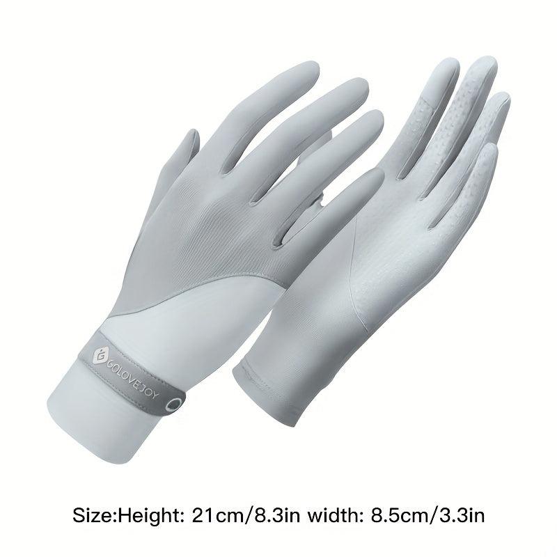 Ice Silk Gloves Breathable Sunscreen Driving Non-slip Touch Screen Gloves