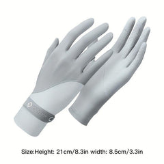 Ice Silk Gloves Breathable Sunscreen Driving Non-slip Touch Screen Gloves