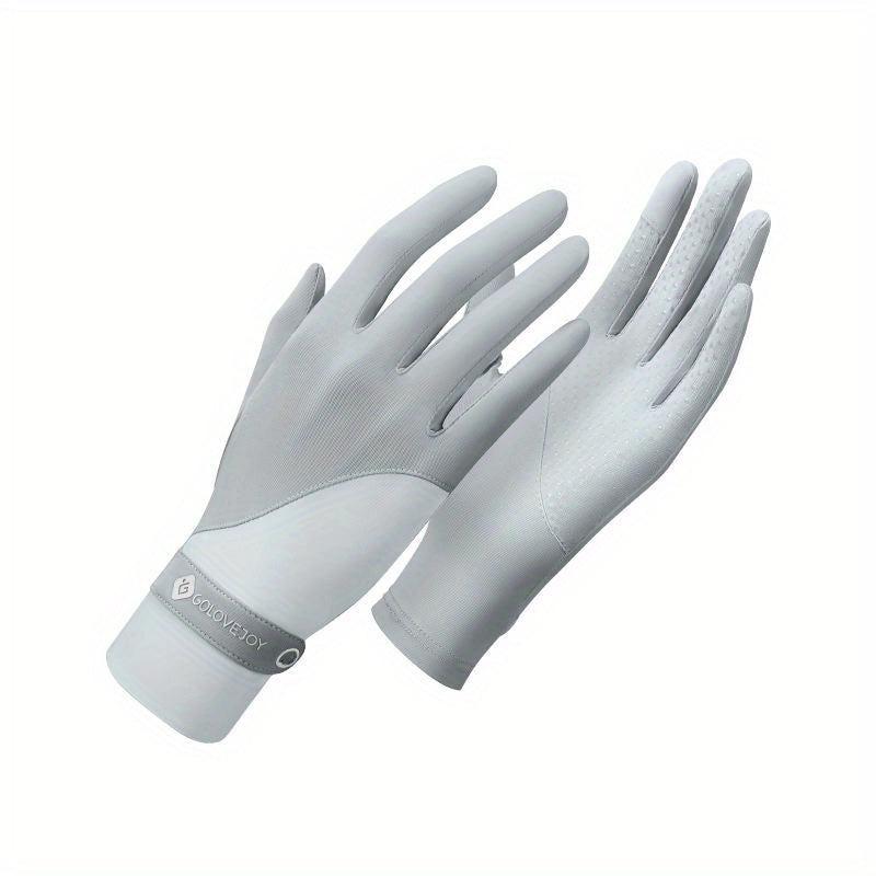 Ice Silk Gloves Breathable Sunscreen Driving Non-slip Touch Screen Gloves