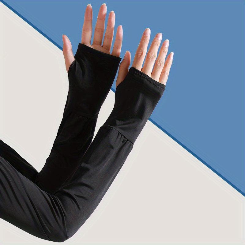 1pair Ice Sleeves UV Protection Gloves For Women Men Outdoor