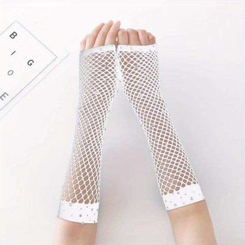 Fishnet Sleeves Elastic Mesh Sleeve Party Punk Decorative Sleeve