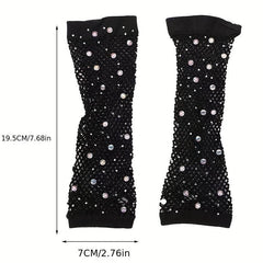Fishnet Sleeves Elastic Mesh Sleeve Party Punk Decorative Sleeve