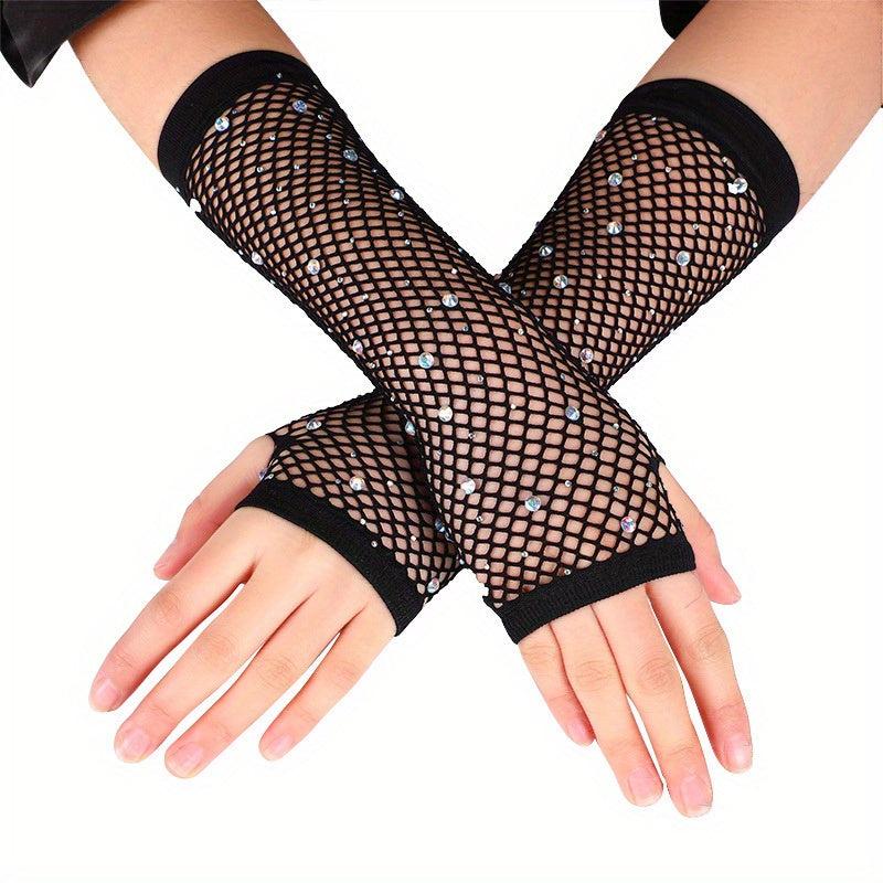 Fishnet Sleeves Elastic Mesh Sleeve Party Punk Decorative Sleeve