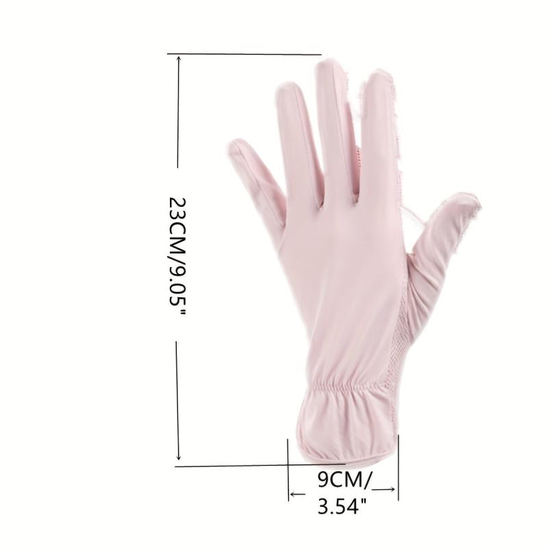 Thin Sunproof Breathable Gloves Solid Sun Protection Gloves For Women