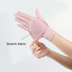 Thin Sunproof Breathable Gloves Solid Sun Protection Gloves For Women
