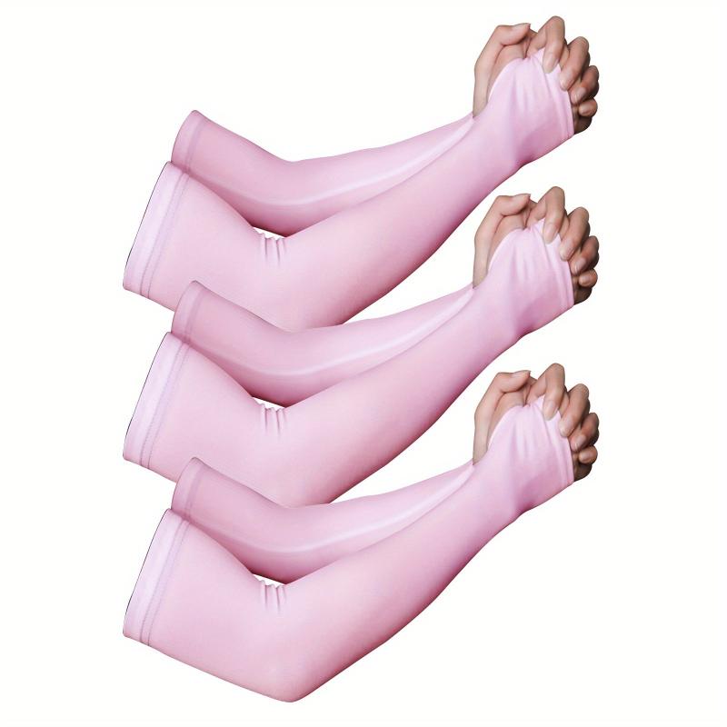 3 Pairs Ice Silk Sleeves Sunproof UV Protection Thin Sleeves
