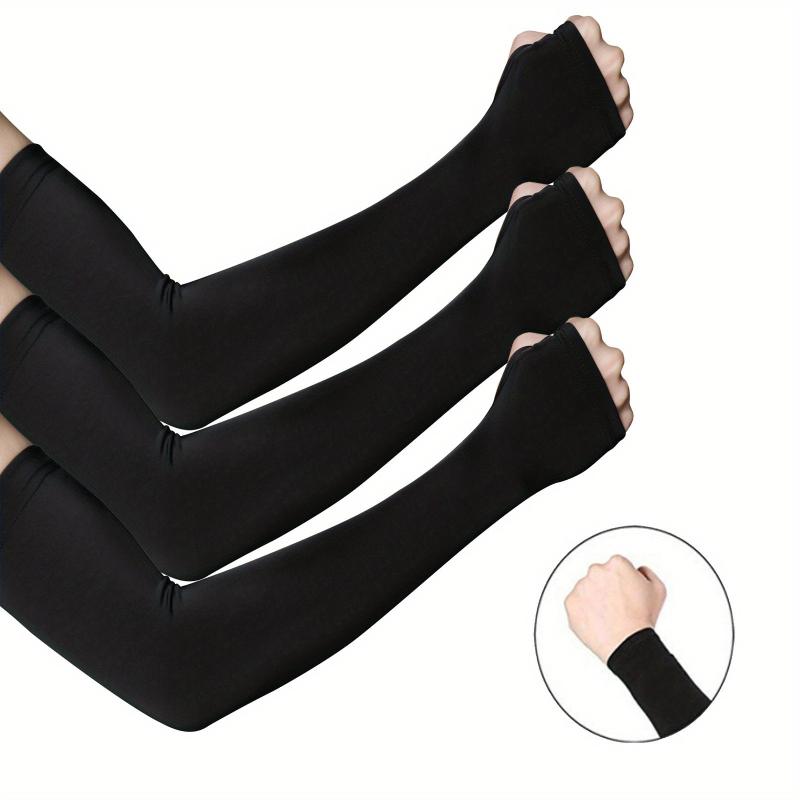 3 Pairs Ice Silk Sleeves Sunproof UV Protection Thin Sleeves