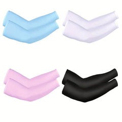 3 Pairs Ice Silk Sleeves Sunproof UV Protection Thin Sleeves