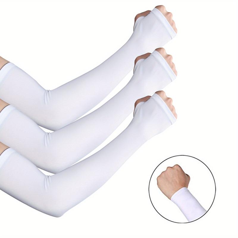 3 Pairs Ice Silk Sleeves Sunproof UV Protection Thin Sleeves