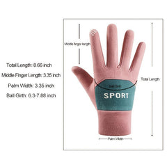Women's Warm Fleece Touch Screen Gloves Cold Proof