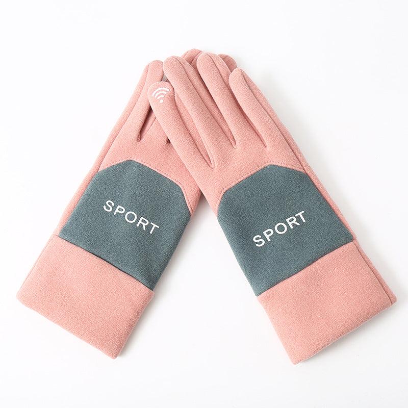 Women's Warm Fleece Touch Screen Gloves Cold Proof