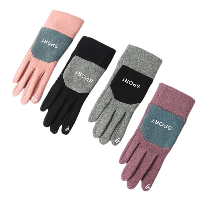 Women's Warm Fleece Touch Screen Gloves Cold Proof