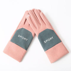 Women's Warm Fleece Touch Screen Gloves Cold Proof