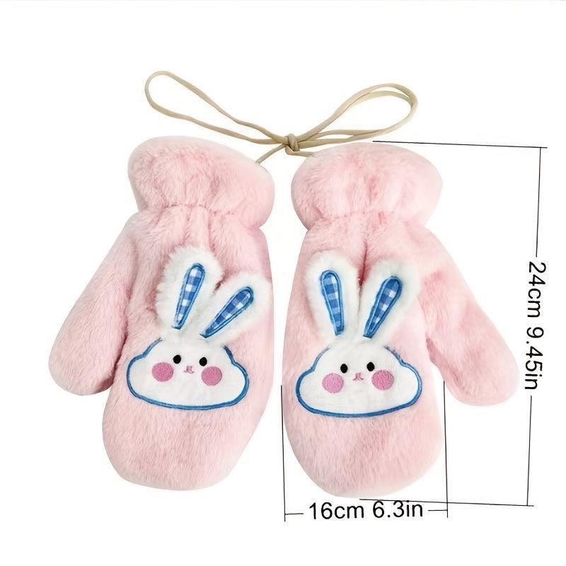Winter Mittens Cycling Plush Thick Windproof Warm Gloves
