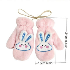 Winter Mittens Cycling Plush Thick Windproof Warm Gloves